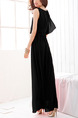 Black Chiffon Plus Size Seem-Two Pleated Dress for Semi Formal Evening Party