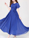 Royal Blue Loose Band Maxi Dress for Party Evening Cocktail