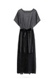 Dark Gray Slim Bright Silk Bead Two-Piece Dress for Casual Party
