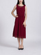 Red Midi Sleeveless Dress for Casual Party Beach
