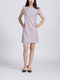 Light Purple Shift Above Knee Plus Size Dress for Casual