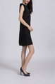 Black Shift Above Knee Plus Size Dress for Casual Party Office