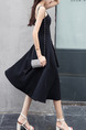 Black Slim A-Line Off-Shoulder Letter Sling Asymmetrical Hem  Dress for Casual Party