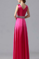 Rose Red Plus Size Slim Rhinestone Pleated Square Neck Satin Dress for Cocktail Party Evening Bridesmaid Prom