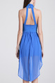 Blue Bodycon Asymmetrical Hem Above Knee Plus Size Petite Dress for Party Evening Nightclub