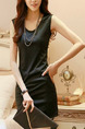 Black Slim Over-Hip Above Knee Bodycon Dress for Casual Party Nightclub