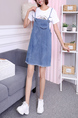 Blue Shift Denim Above Knee Dress for Casual Party