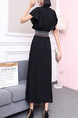 Black Maxi V Neck Dress for Casual Party Office Evening