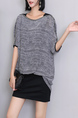 Black and Gray Above Knee Dress for Casual Party