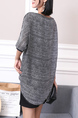 Black and Gray Above Knee Dress for Casual Party
