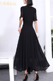 Black Maxi V Neck Plus Size Dress for Party Evening Cocktail Bridesmaid