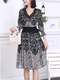 Black and White Fit & Flare Above Knee Lace Dress for Casual Party Office Evening