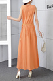 Orange Maxi Dress for Casual Party Beach