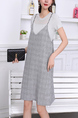 Gray Above Knee Sheath Dress for Casual Party Office Evening