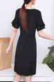 Black Sheath Above Knee Plus Size Dress for Casual Party Office