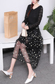 Black and Colorful V Neck Long Sleeve Fit & Flare Plus Size Dress for Casual Party Office Evening