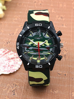 Multi-Color Rubber Band Bracelet Quartz Watch
