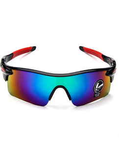 Multi-Color Gradient Plastic Wrap Sunglasses