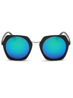 Blue Green Gradient Plastic Irregular Sunglasses