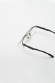 White Solid Color Metal and Plastic Clip-on Rectangle Sunglasses