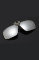 Gray Solid Color Metal Polarized Clip-on Sunglasses