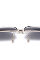 Black Solid Color Metal Polarized Clip-on Aviator Sunglasses