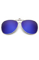 Blue Gradient Metal  Polarized Clip-on Aviator Sunglasses