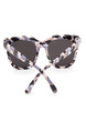 Silver Mirror Plastic Trendy Round Sunglasses