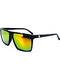 Yellow Green Gradient Mirror Plastic Square Sunglasses
