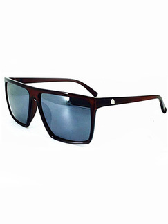 Blue Mirror Plastic Square Sunglasses