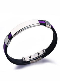 Alloy and Rubber Bangle