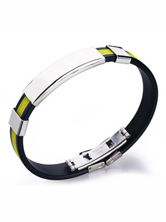 Alloy and Rubber Bangle