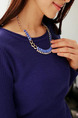 Alloy and Plastic Chain Collar Necklace