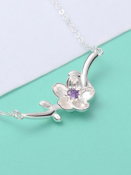 Alloy and Gold Plated Flower Necklace