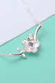 Alloy and Gold Plated Flower Necklace