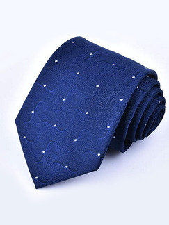 Polyester Wave Point Figured  Tie