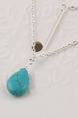 Alloy and Turquoise Layered Necklace