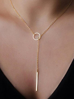 Alloy Chain Ring Necklace