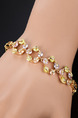 Alloy and Rhinestone Link Bracelet