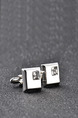 Alloy Bullet Back Cufflinks