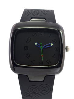 Black Leather Band Pin Buckle Quartz Waterproof Luminous Watch