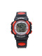 Black and Red Rubber Band Pin Buckle Digital Watch
