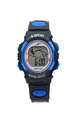 Black and Blue Rubber Band Pin Buckle Digital Watch