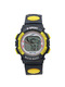 Black and Yellow Rubber Band Pin Buckle Digital Watch
