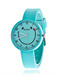 Green Silicone Band Pin Buckle Quartz Watch
