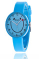 Blue Silicone Band Pin Buckle Quartz Watch