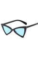 Blue Solid Color Plastic Triangle Polarized Sunglasses