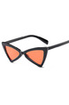 Red Solid Color Plastic Triangle Polarized Sunglasses