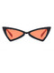 Red Solid Color Plastic Triangle Polarized Sunglasses
