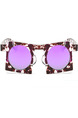 Violet Gradient Plastic Square Polarized  Sunglasses